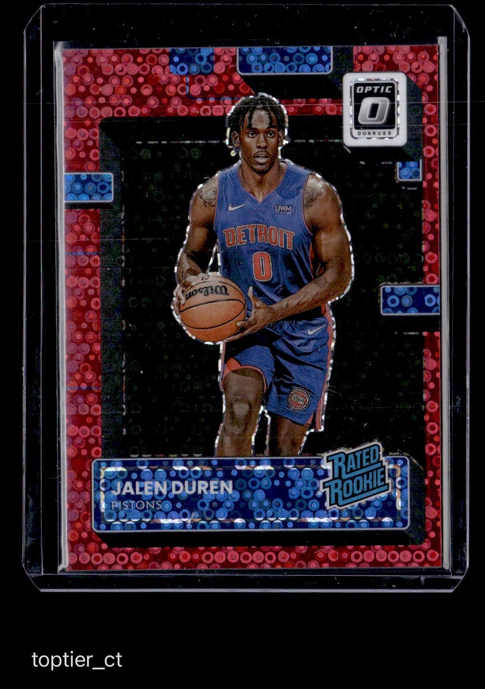 2022-23 Donruss Optic #227 Jalen Duren Fast Break Red #/75