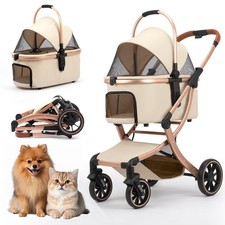 3 in 1 Pet Stroller for Small/Medium Dogs  Cats with Detachable Carrier, Sto...