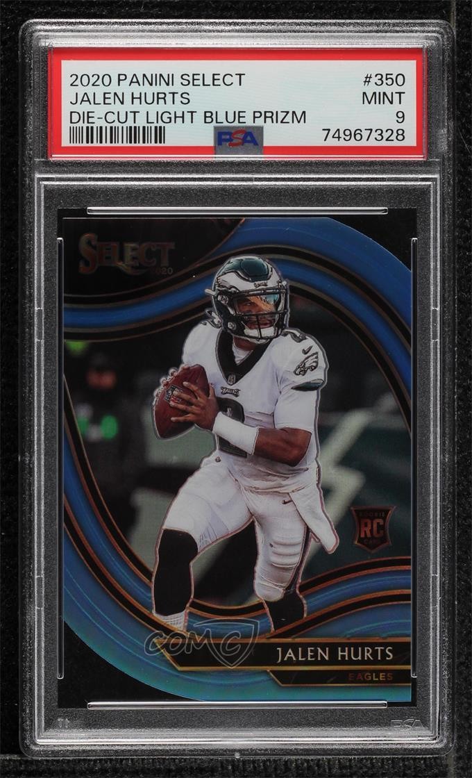 2020 Select Light Blue Prizm Die-Cut Jalen Hurts #350 PSA 9 MINT Rookie RC 17fl