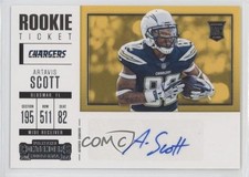 2017 Contenders Rookie Ticket/Rookie Ticket Variation Artavis Scott Auto z5i