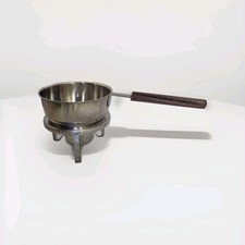 quist Butterw&auml;rmer mit Rechaud aus Edelstahl mit Holzgriff