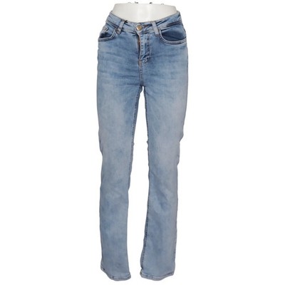 Esra, Jeans, Größe: 42, Blau, Baumwolle/Elasthan, Einfarbig, Denim, Damen #lph