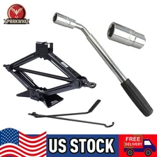 2 Ton Scissor Jack Handle Crank Tire Wheel Lug Wrench Jack Car Van Garage Tool