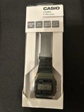 Casio F-91WM-3AJH Collection Quartz Unisex Watch Gray Dial Digital Green Square