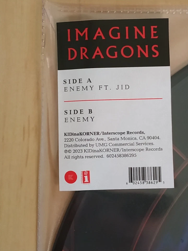 Picture disc IMAGINE DRAGONS ENEMY  Maxi 45t vinyl  12" ARCANE league of legends - Image 4 of 4