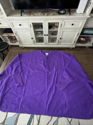 35 Degrees Below Fleece Wraparound Womens Large/X Large Purple W/Sleeves NEW