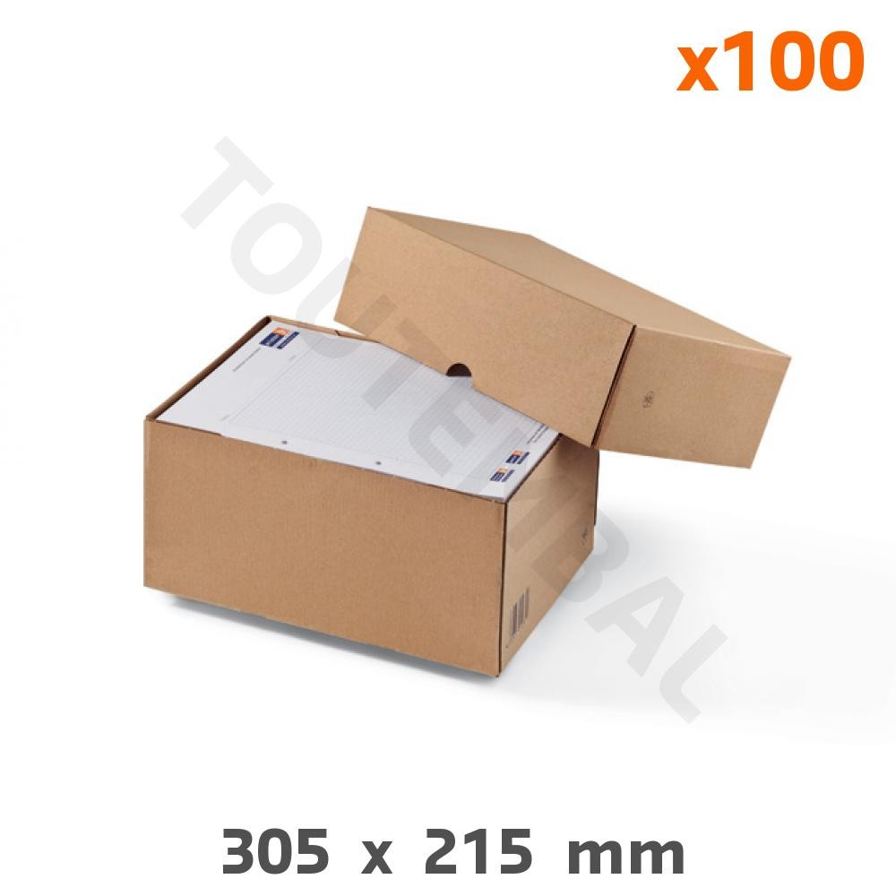 Carton emboîtable A4 hauteur variable 305x215x150 mm pour colis