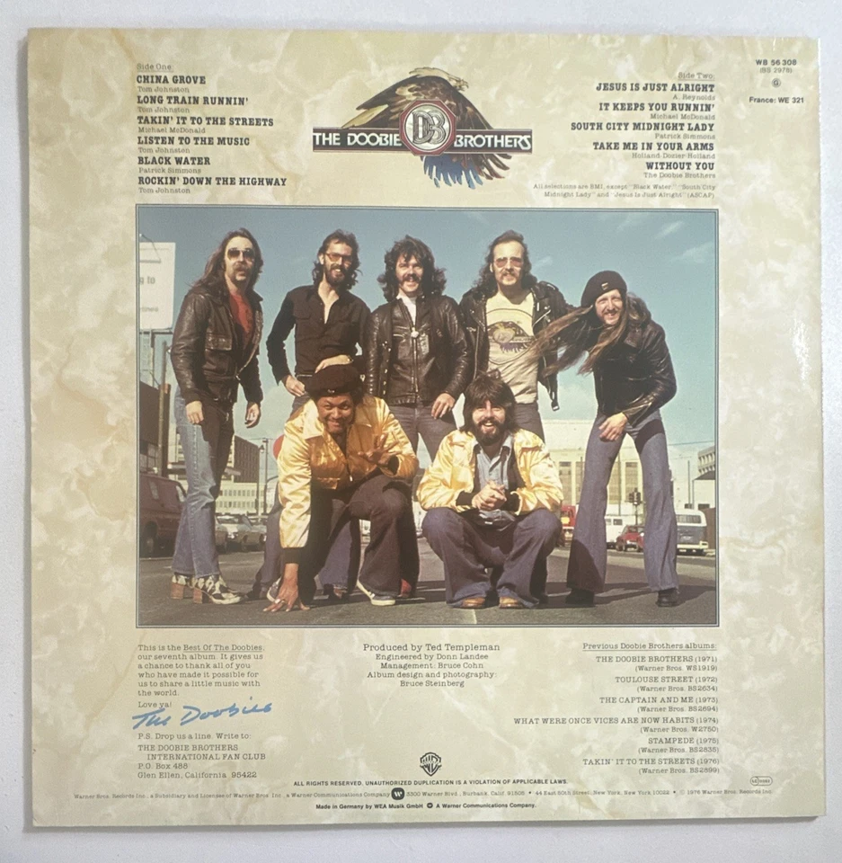 The Best Of The Doobie Brothers Vinyl LP European Issue NM / NM - Image 3 of 4