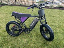 Modded Ridstar Q20 Ebike Excellent Condition Purple and black new suspension
