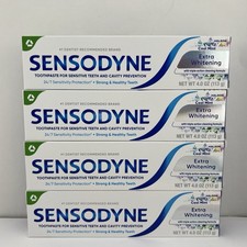 Sensodyne Extra Whitening Sensitive Toothpaste, 4 oz Each, 4 PACK - Brand NEW 