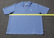 Tommy Bahama Polo Shirt Men's Medium Blue Short Sleeve Marlin Logo