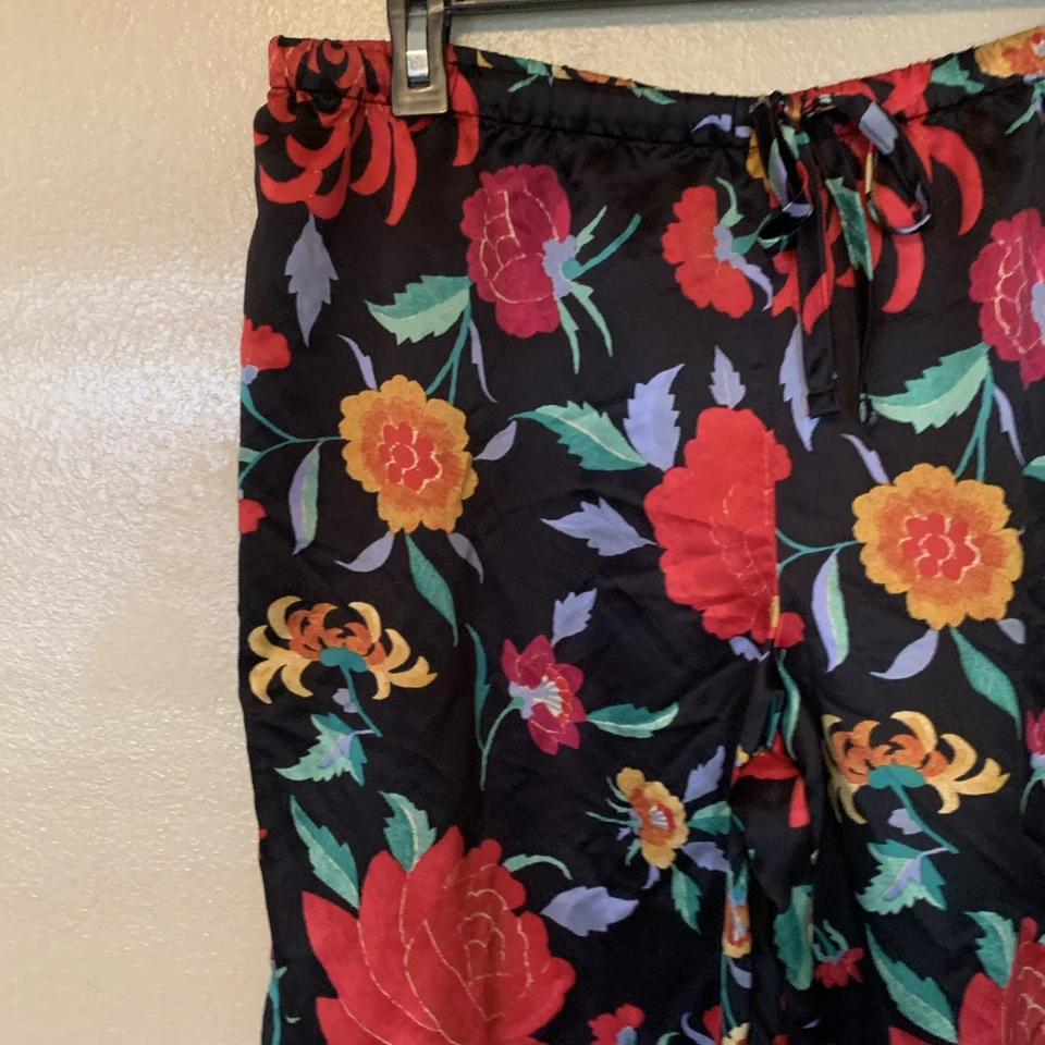 Natori Silky Pajama Pants Size L Floral - Image 2 of 3