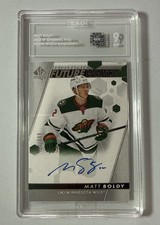 MATT BOLDY 2022-23 Upper Deck SP Authentic Future Watch AUTO /999    GRADED 9
