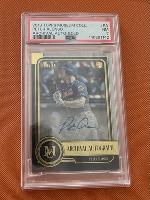 2019 Topps Museum - PETE ALONSO /25 RC Auto Gold on-card (Pop 2) Mets #AA-PA