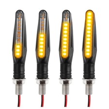 4PCS Motorcycle Turn Signals LED,Ultra-Bright 12 LED Front Rear Motorcycle