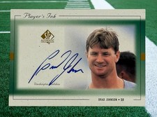 1999 Upper Deck SP Authentic Autograph Auto Card Player’s Ink Brad Johnson #BJ-A