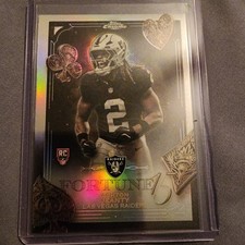 Ashton Jeanty Fortune 15 REFRACTOR & Base (2) Topps Chrome Football 2025