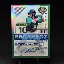 2024 Panini Prospect Edition Christian Knapczyk Auto Green Holo Guardians