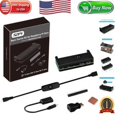 Stylish Black Aluminum Case for Raspberry Pi Zero With Heatsink  GPIO Access