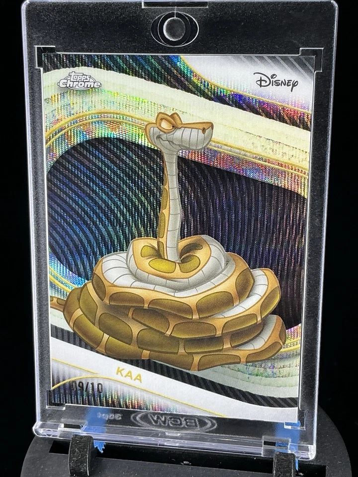 2025 Topps Chrome Disney Kaa Black Wave Refractor /10 #109 The Jungle Book - Изображение 3 из 4
