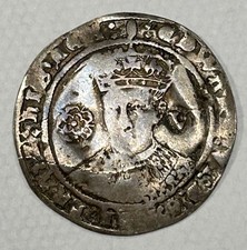Edward VI Silver Sixpence Coin London Mint mm Tun S2483