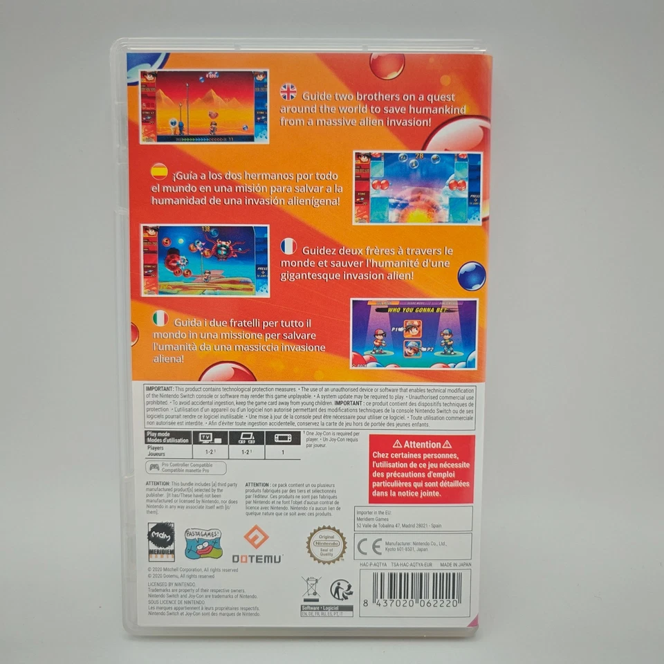 PANG ADVENTURES, BUSTER PHYSICS EDITION, NINTENDO SWITCH, ITALIAN EURO MARKET, foto 2 di 3