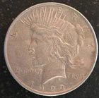 3. 1922 Peace Silver Dollar, VG, Ungraded
