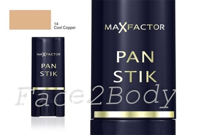 Max Factor Pan Stik Foundation Stick Full Coverage 9g - 14 Cool Copper