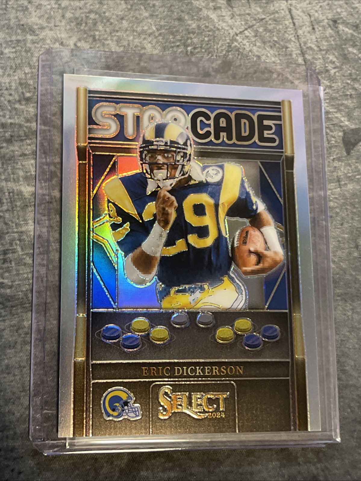 2024 Select Starcade Eric Dickerson Rams Case Hit Prizm #5