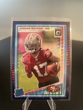 2025 Panini Donruss Optic Jordan Watkins Rated Rookie #289 Purple Shock Prizm RC