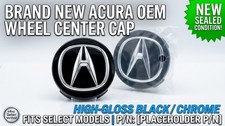 Single Acura Wheel Center Caps Black Chrome Oem Hub Covers Mdx Rdx Tl Tsx - Single Acura Wheel Center Caps Black Chrome Oem Hub Covers Mdx Rdx Tl Tsx -