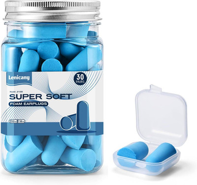 Lenicany 30Pair Soft Foam Earplugs, 32Db Disposable Sound Blocking Noise Cancell