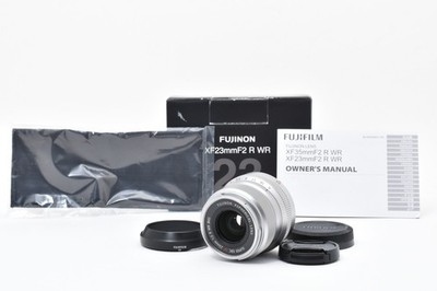 FUJIFILM Fuji Fujinon XF 23mm F/2 R WR Lens w/Hood,Box From Japan (Near Mint)