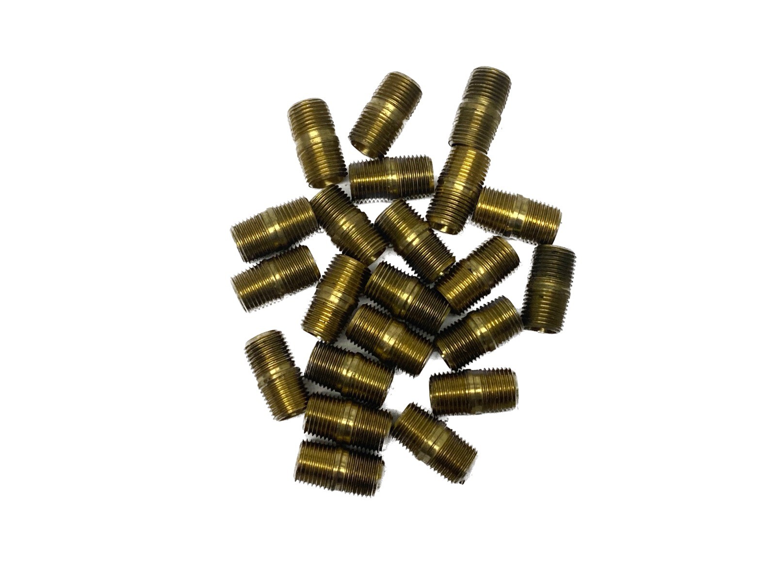 (22) NOS Parker 1/8” x 1/8” MNPT Close Brass Pipe Nipples 215PN-2