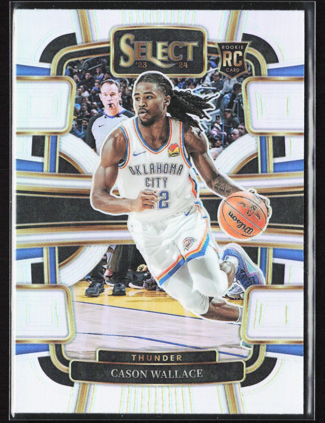 2023-24 Panini Select Cason Wallace Concourse Silver Prizm Rookie RC #88 Thunder