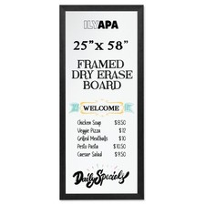 Extra Large Dry Erase Board for Wall - Wood Framed Magnetic White Board - 58x25