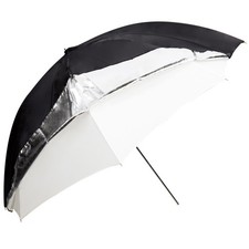 Godox Dual-Duty Reflective Umbrella 33", Black/Silver/White 