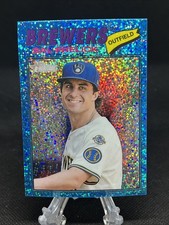2026 Topps Heritage Chrome Light Blue Sparkle Sal Frelick #195 Milwaukee Brewers