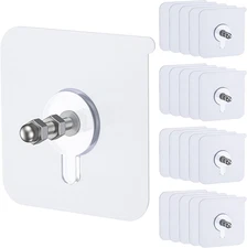 20 Pcs Self Adhesive Picture Hooks, 26.5 Lbs Load Heavy Duty Picture Hangers wit