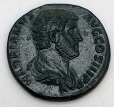 117-138 AD Hadrian AE As 10.13 Grams Felicitas Greeting Scarce Roman Empire A...