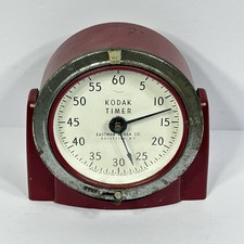 Vtg Eastman Kodak Red Art Deco Darkroom Timer No. 8239 Photography Steampunk