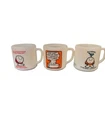 Lot Of 3 Vintage 1970s ZIGGY MILK GLASS MUGS Tom Wilson Coffee Cups 1977 70s