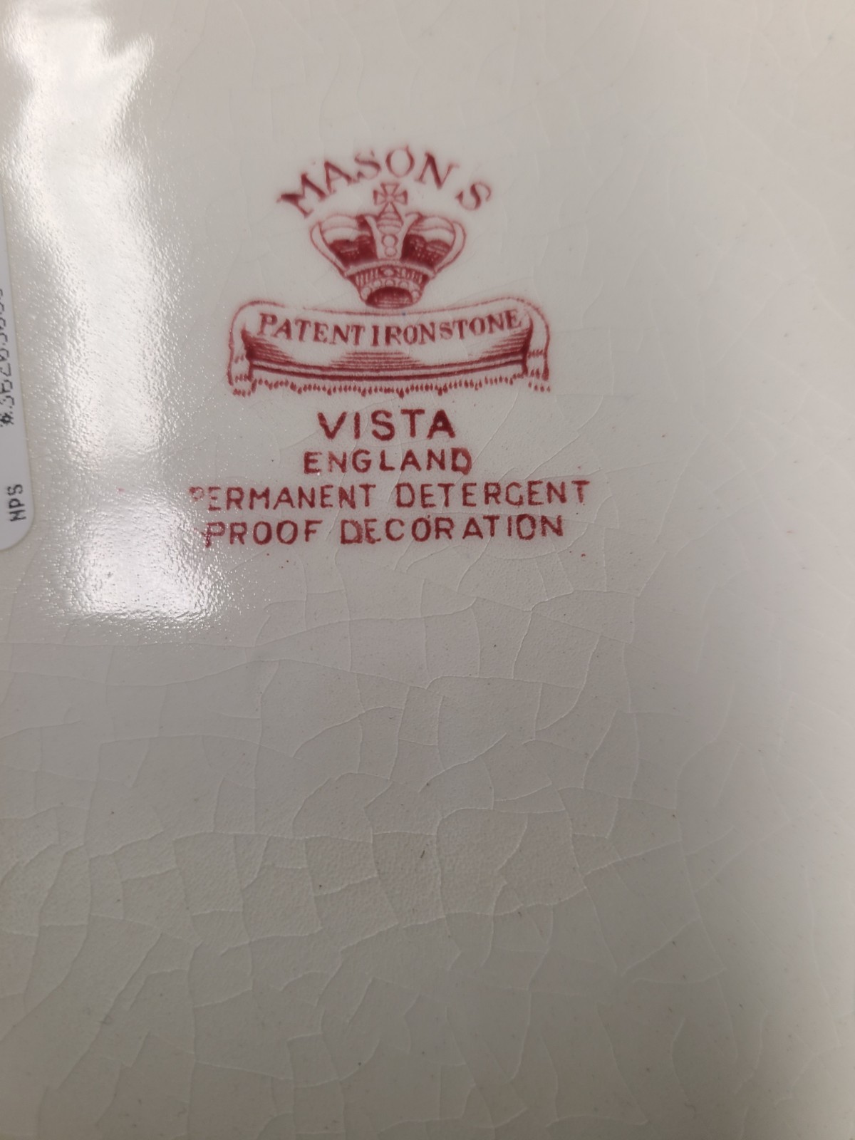 Mason's Red Vista Covered Platter & Ladle