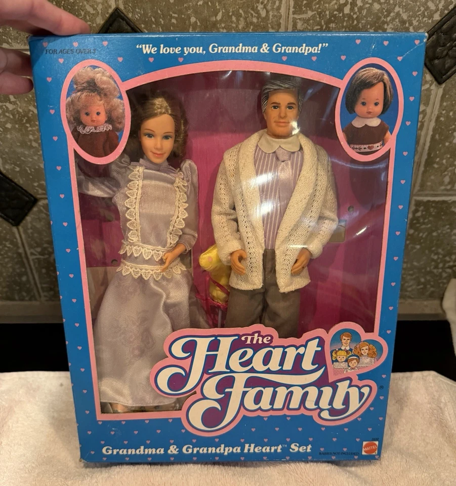 Muñecas de colección Mattel Heart Family Grandparents Abuela Grandpa 1986 caja completa Foto 2 de 4