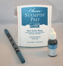Stampin' Up NOT QUITE NAVY Classic Ink Pad REFILL Bottle Stampin' WRITE