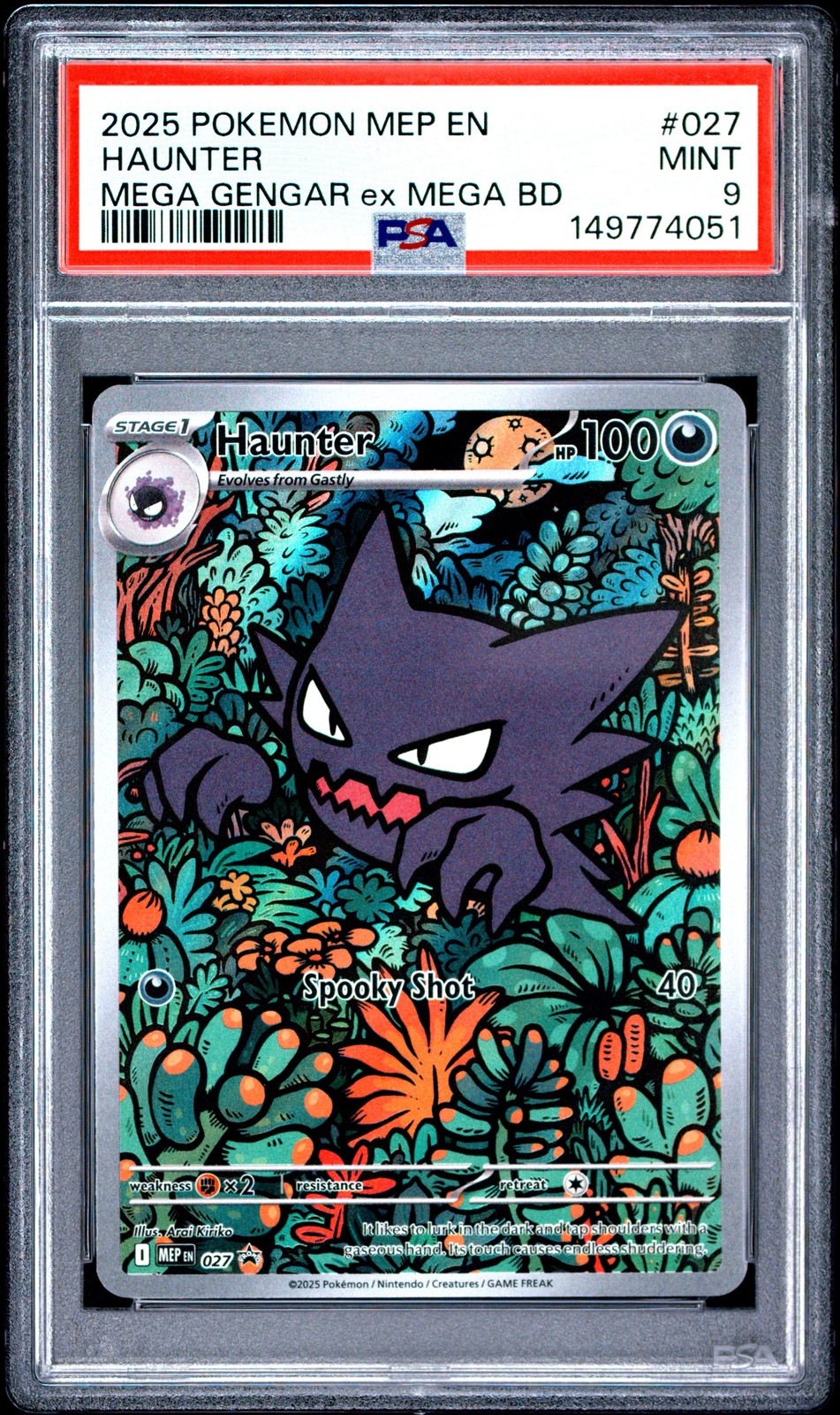 2025 POKEMON MEP EN-ME BLACK STAR PROMO #027 HAUNTER PSA 9