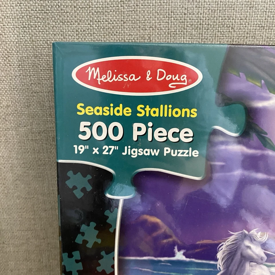 Melissa & Doug Seaside Stallions Jigsaw Puzzle 500 piece 19"x 27" New Sealed - Image 2 of 4