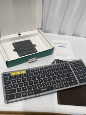 Foldable Bluetooth Keyboard with Numeric Keypad, Full-Size Wireless