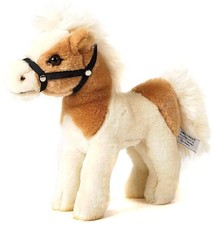 Uni Toys - Horse, standing, beige-white (without saddle) -cuddly/plush toy