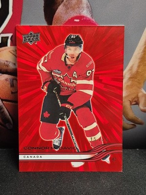 2025-26 Upper Deck Extended 4 Nations RED OUTBURST Connor McDavid /25 